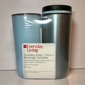 Stainless steel - 2 pack beverage tumblers
